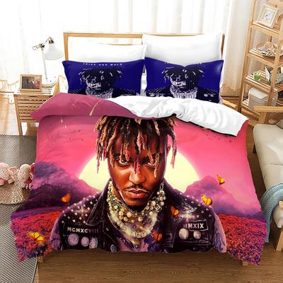 Новый постельный комплект Juice Wrld Односпальный Полуторный Двуспальный Кингсайз Звезды Juice Wrld Комплект пододеяльника Для домашнего декора Комплект чехла для одеяла