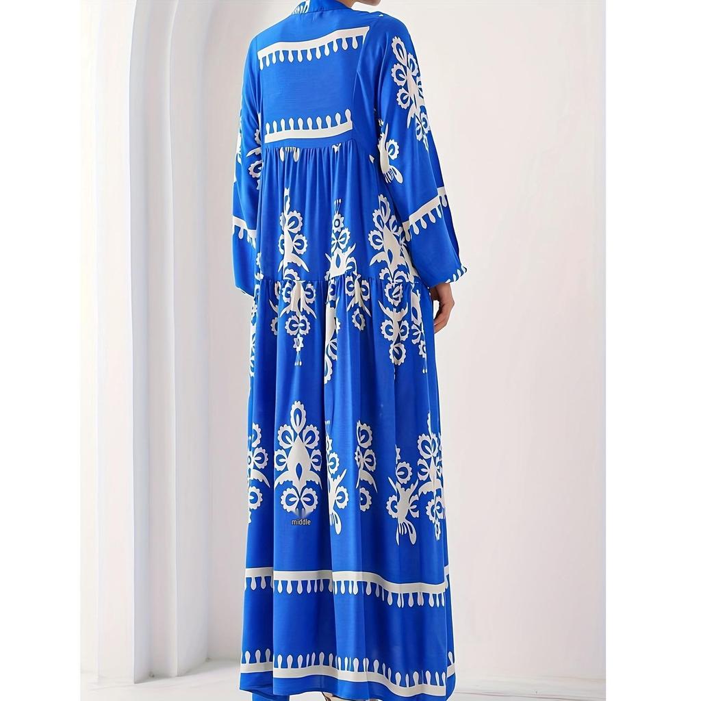 Women's Casual Arabic Style Simple Dress - Abayas for Daily and Vacation Wear