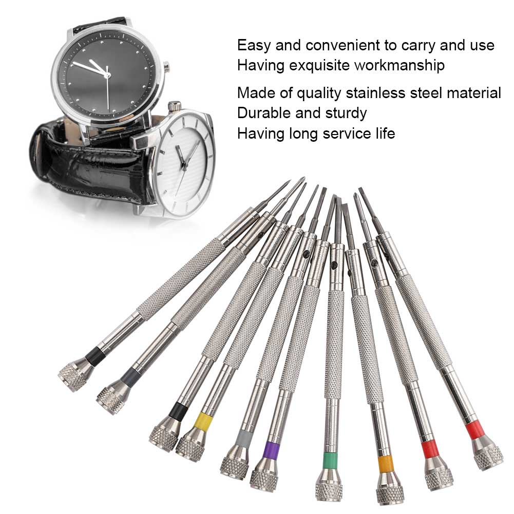 10 шт. отвертка из нержавеющей стали для ремонта часовых стекол отвертка аксессуар инструмент
