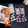 Чехол для телефона со стразами в виде цветка для iPhone 15/16/17 Pro Max - Ударопрочный, Объемный дизайн
