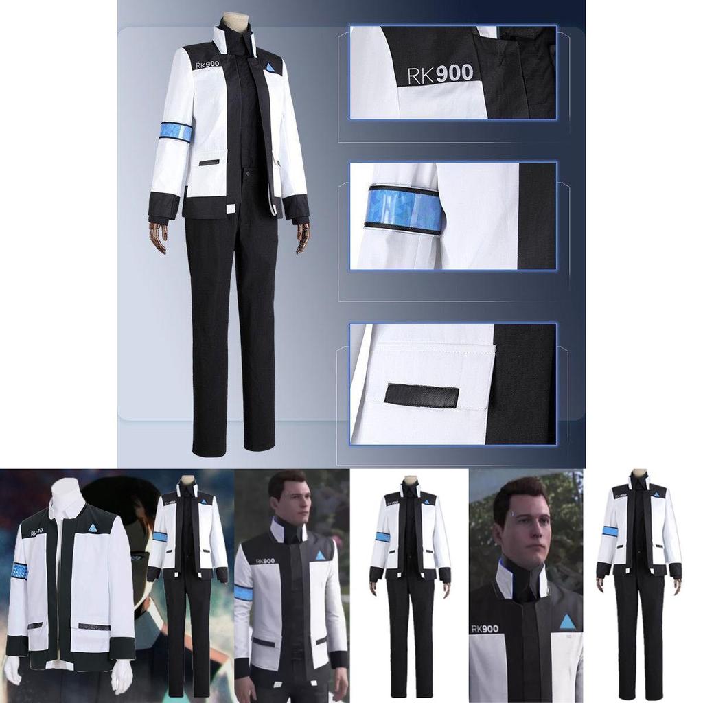 Изысканные куртки-униформы для косплея Detroit Become Human Connor Rk900, полный комплект, изготовленные из приятной для кожи полиэфирной ткани