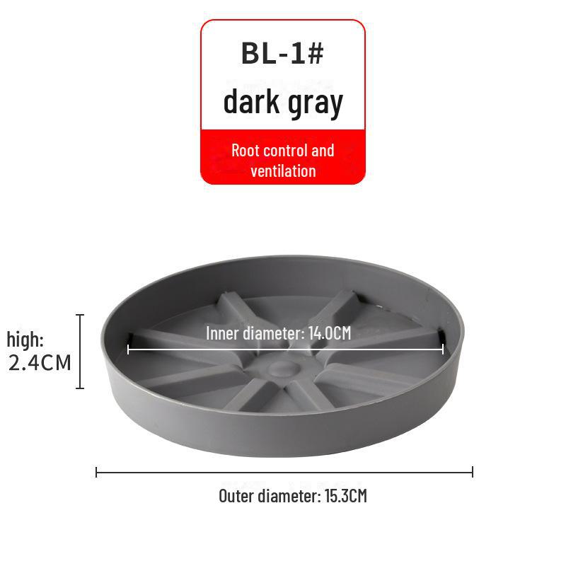 Круглый утолщенный пластиковый поддон для цветочного горшка с дренажем