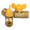 3 Way Fuel Gas Ball Valve G1/2 Male Thread Natural Gas Switch Fitting for Fuel Gas Device