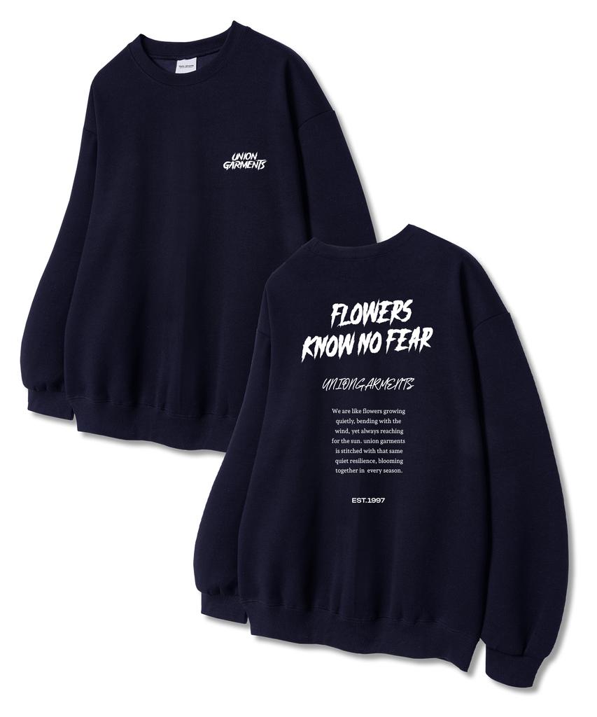 UNION GARMENTS Толстовка Nouflower из французского терри Темно-синяя