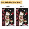 2025 Merry Christmas Double-sided Garden Flag 30x45cm Outdoor Home Outdoor Decoration Snowflake Indoor and Outdoor Decoration