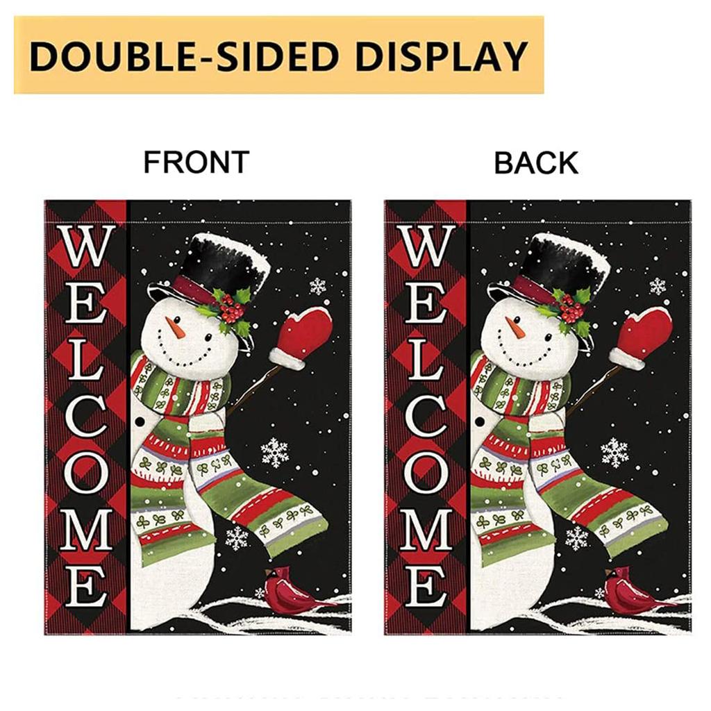 2025 Merry Christmas Double-sided Garden Flag 30x45cm Outdoor Home Outdoor Decoration Snowflake Indoor and Outdoor Decoration