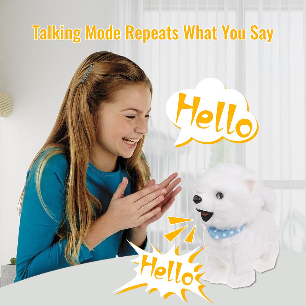 Поводок, электрическая игрушка для прогулок, имитация пения, игрушка для щенка, лай, плюшевая игрушка для собаки, обучающая игрушка для малышей, подарок для малышей