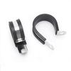 R-type Wiring Hose Clamp Metal Rubber Lined Clips Pipe Mounting Fix Bracket Cable Fasteners Hardware Electrical Fittings