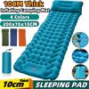 New Outdoor Camping Sleeping Pad Inflatable Mattress with Pillows Ultralight Air Mat Built-in Inflator Pump Travel Hiking