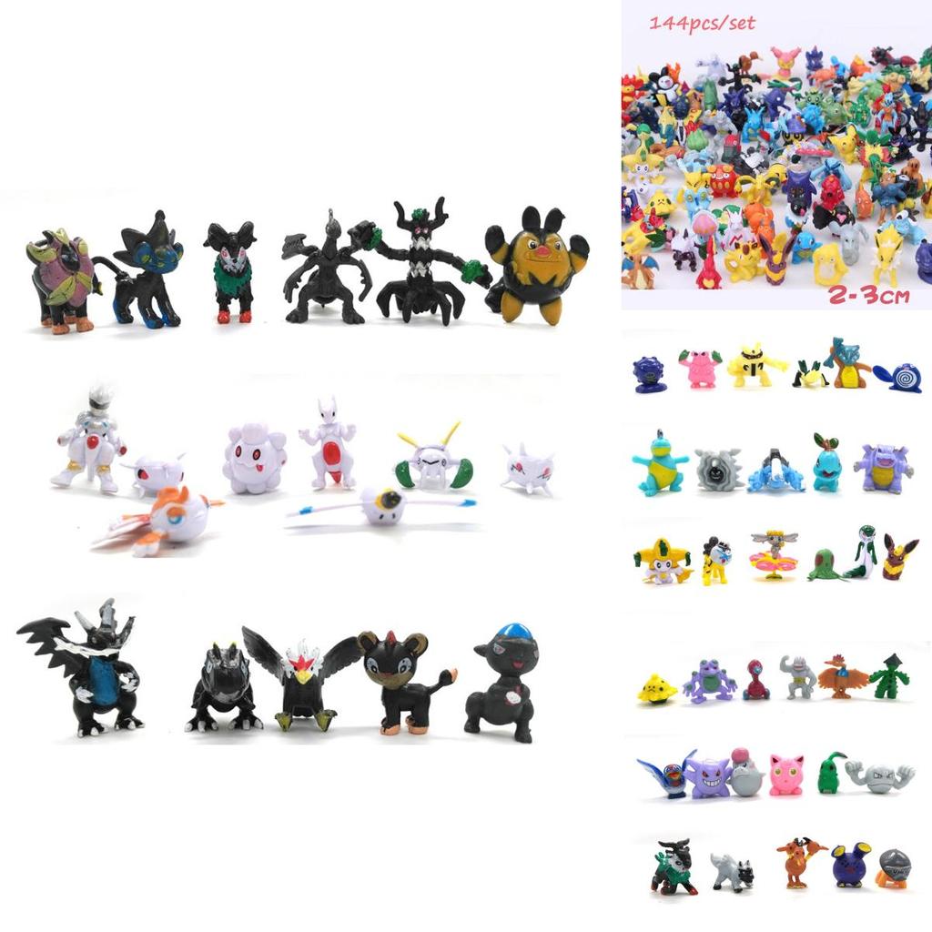 Complete 144pcs Pokemon Action Figures Set Anime Kids Gift Toys