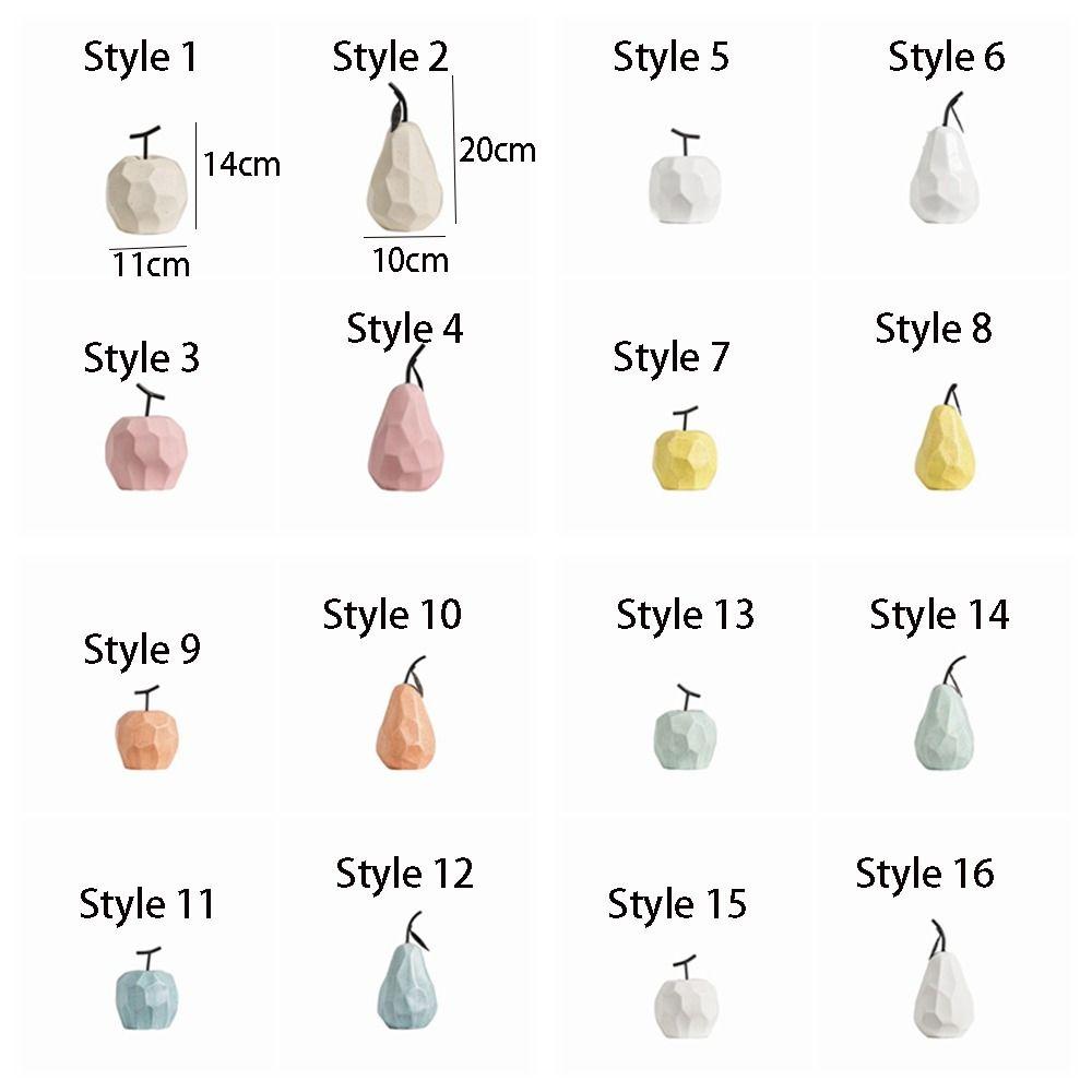 Ceramic Pear Statue Simple Miniatures Figurine Sculpture Crafts Fruit Ornament  Prop