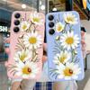 Мягкий силиконовый чехол с цветочным узором Galsang для Samsung M35 A35 Xiaomi Redmi Note 13 Pro iPhone Huawei Honor Realme Camera Защитный противоударный чехол