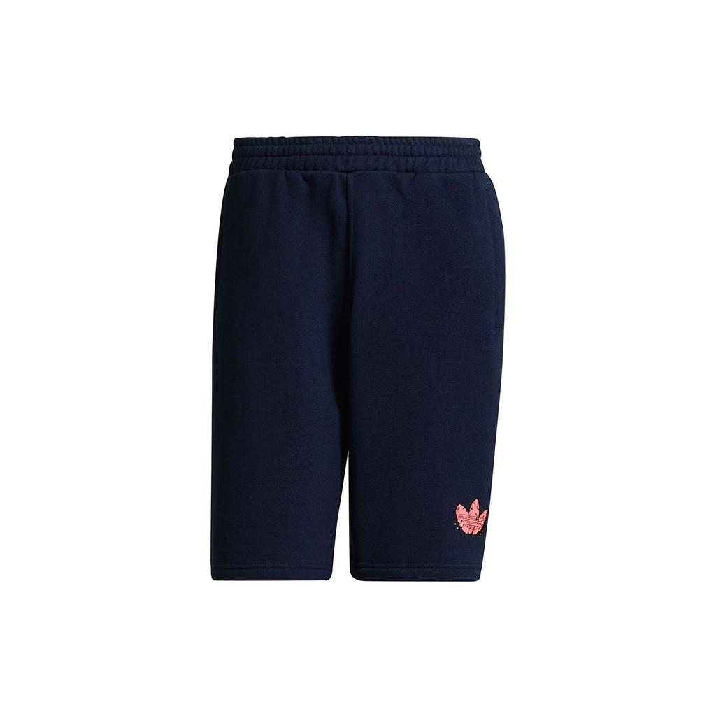 Adidas Originals Trefoil Fun Logo Print Skateboarding Sports Solid Casual Shorts Men Bottoms Navy H13439