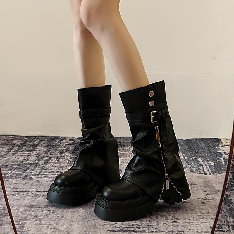 Короткие ботинки, ботинки Martin на толстой подошве в британском стиле, брюки-трубы, укороченные на осень и зиму, новые маленькие ботинки, женская мода и комфорт