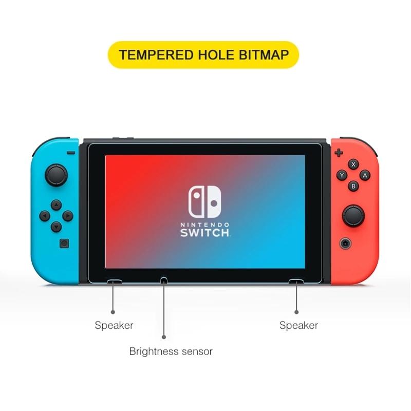 Прозрачное закаленное стекло для Nintendo Switch Lite Защитная пленка для экрана Совместимая с Nintendo Switch NS/OLED Прозрачная 9H Защитная пленка 5