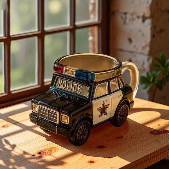 Кружка стеклянная в форме школьного автобуса Yousheng 10 унций, новинка, чашка для питья для детей, коллекционеров, забавный контейнер для напитков на автомобильную тематику