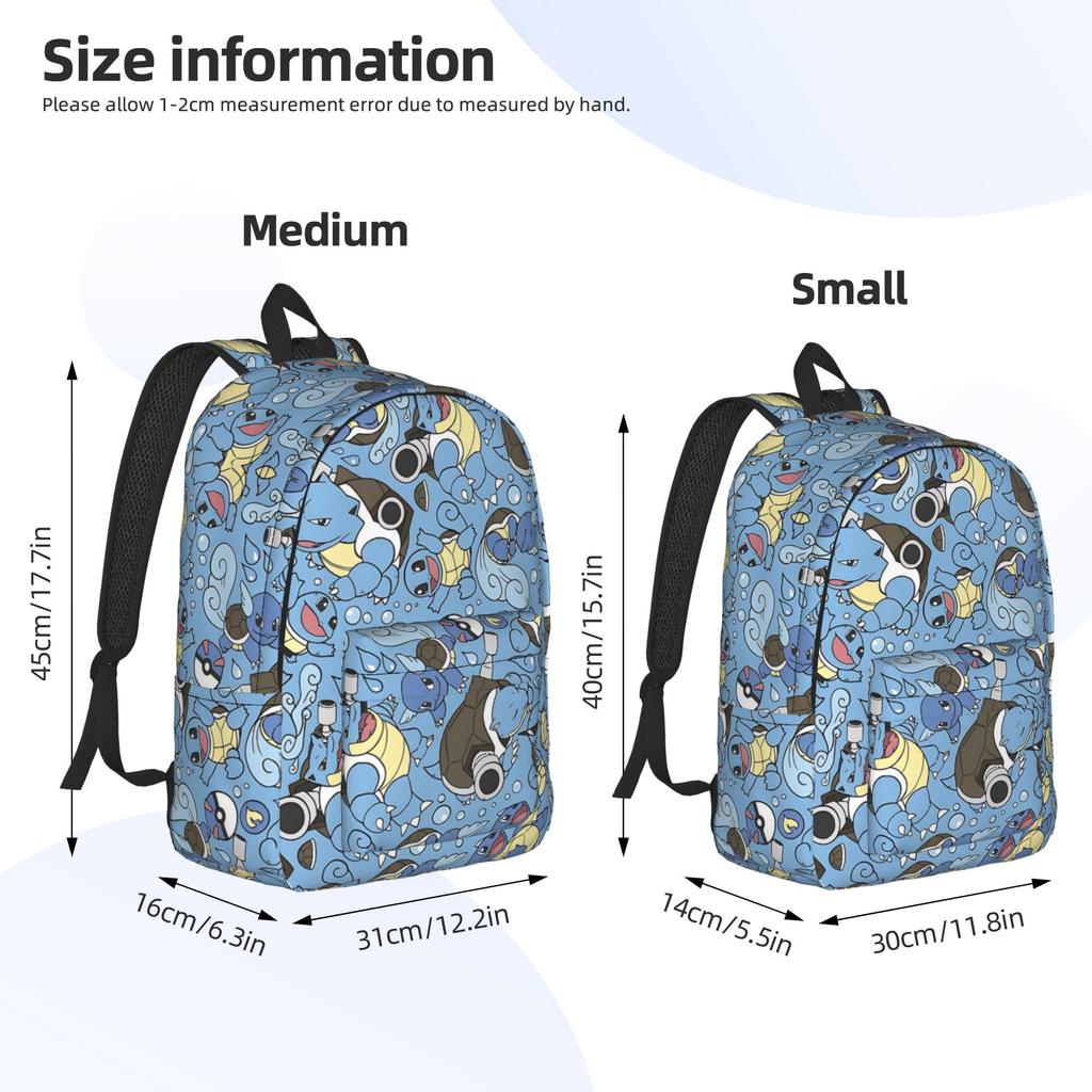 Модный Рюкзак Blastoise на тему Pokemon Классические Mochilas Для Работы Прочный Наплечный Рюкзак