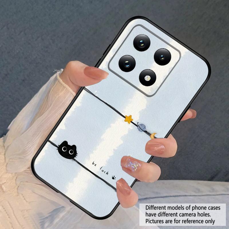 Мультяшный Лунный Кот Для Xiaomi Poco X7 M7 Pro 5G M5 X4Pro M4 M6 4G C65 C75 F6 F5 X6 X5 X7 X5 F7 Ultra M5S M4Pro 5G мягкий чехол для телефона
