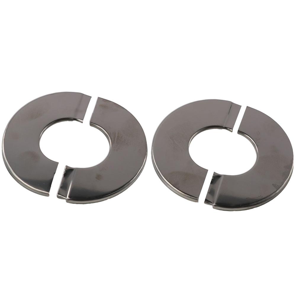 2 шт. Серебряная крышка из нержавеющей стали, круглая, самоклеящаяся, круглая, разделенная крышка для унитаза