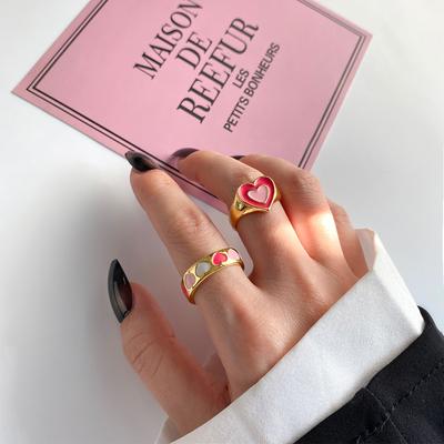 Винтажный набор колец золотого цвета с надписью Love, женская мода, кольцо с открытым костяшком, модные украшения