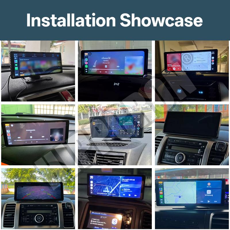 Sinovcle Portable Car Radio Wireless Carplay Android Auto 10.26 inch Multimedia Video Player IPS Touch Screen Support Camera