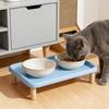 Elevated Cat Food Bowl Platform Portable for Automatic Pet Feeders Raised Feeding Stand Wooden Support for Cats and Dogs