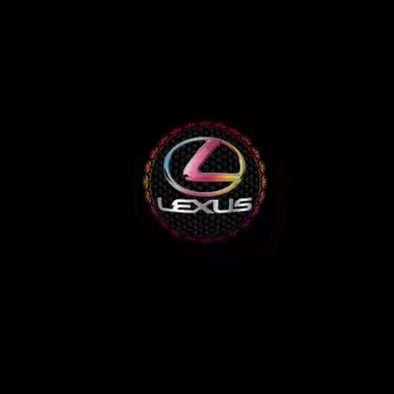 PHL1  2026 Hot Interior Stickers 2Pcs LED Car Welcome Door Lights Emblem Accessory For Lexus F SPORT GX460 Ct200h IS250 ES 220D IS200