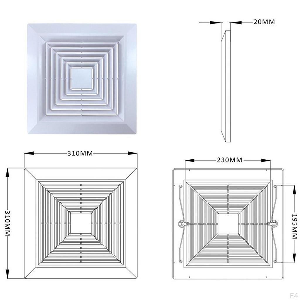 Вентилятор для ванной комнаты, многофункциональный диффузор для крыши, для офиса