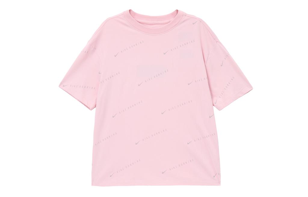 Nike Женские футболки Розовые С круглым вырезом Умеренный прямой крой DM8679-605
