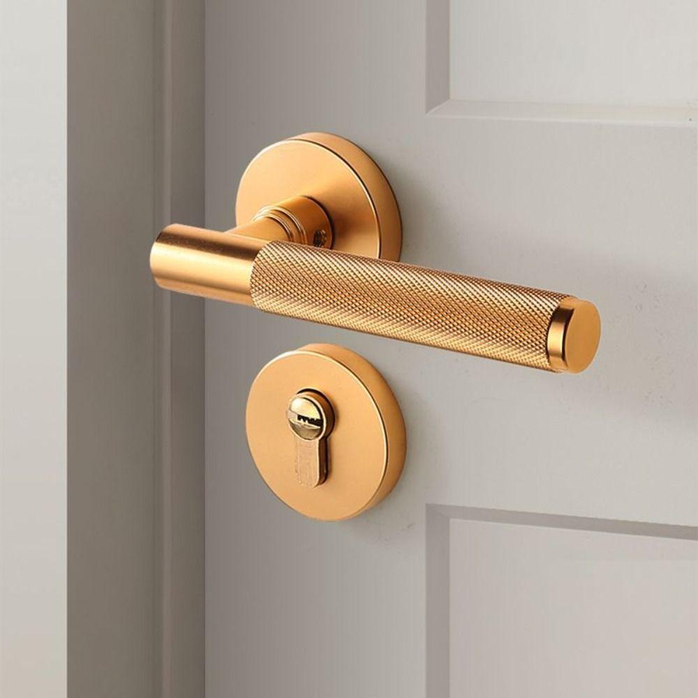 Изысканная дверная ручка, замок, элегантный межкомнатный дверной замок, бесшумный набор, дверная ручка, дверная фурнитура