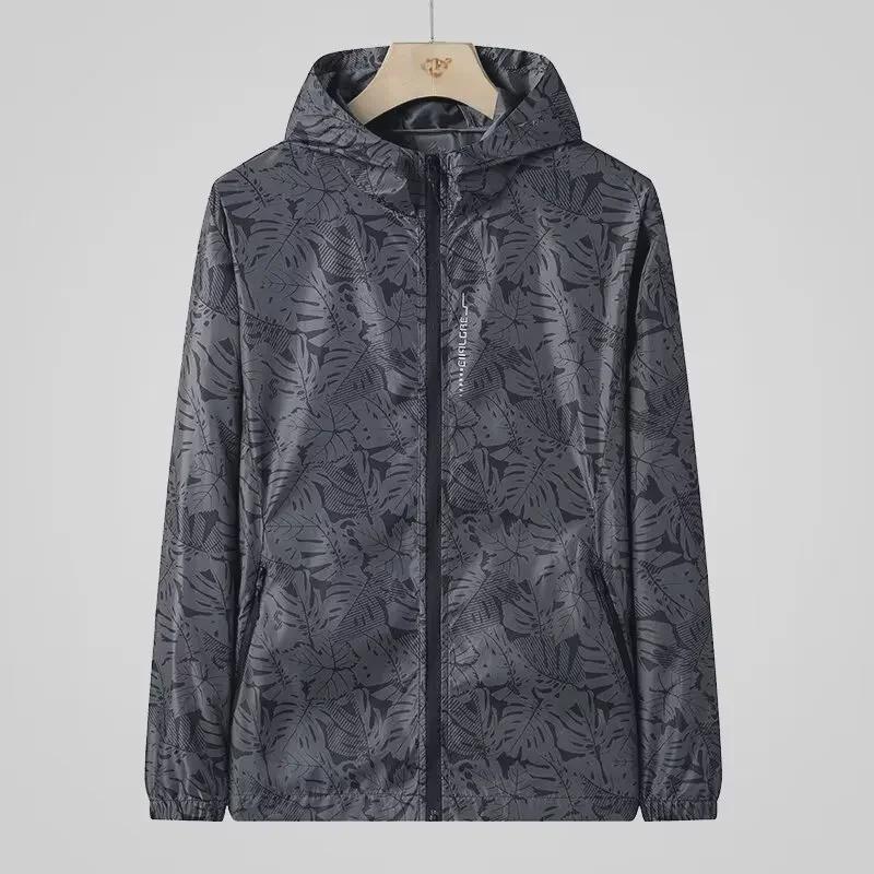 Женская летняя одежда Ice Silk с защитой от ультрафиолета 2024 года: Быстросохнущий, дышащий, с рисунком в виде кленового листа