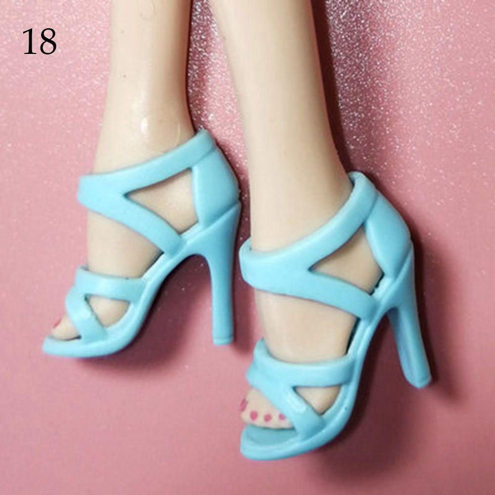 21 Styles Foot Length 2.2cm Fashion High Heels Shoes Accessories Doll Shoes 1/6 Dolls Boot