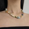 Colorful Retro Chinese-Style Stone Beaded Necklace – Versatile High-End Women's Choker