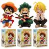13,5 см периферийная серия ONE PIECE Луффи Зоро Санджи Q-версия сидячая детская модель фигурка игрушка подарок коллекционные