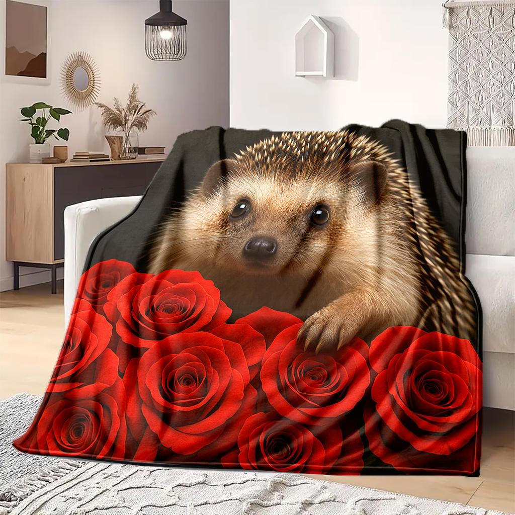 1 шт. Фланелевое одеяло с мультяшным принтом, Высококачественное, Удобное для всех сезонов, Домашний декор, Тепло и комфорт, Идеально для рождественского подарка на день рождения