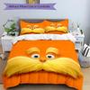 Lorax'S Yellow Mustache Print 3Pcs Bedding Setduvet Cover With 2 Bedropillowcase Home Birthday Gift