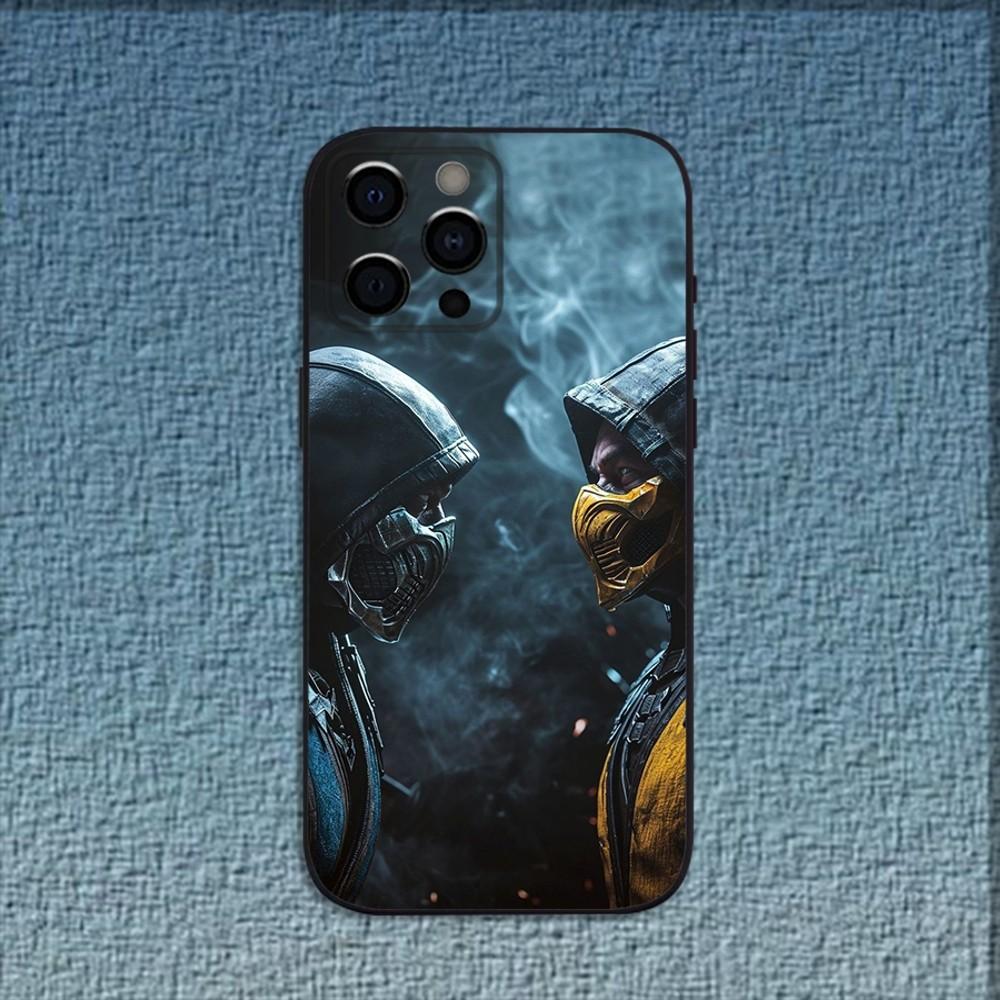 Game M-Mortal Kombat Phone Case For iPhone 16,15,14,13,12,11,Pro,X,XS,Max,XR,Plus,Mini Soft Black Cover
