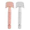 Long Handle Double Sided Shaving Tool Metal Vintage Safety Shave Tool with Refill Cutter Stand Clean