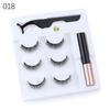 3 Pairs Eye Makeup Magnet Lashes Magnetic False Eyelashes Liqiud Eyeliner Beauty Kit Mink Eyelash