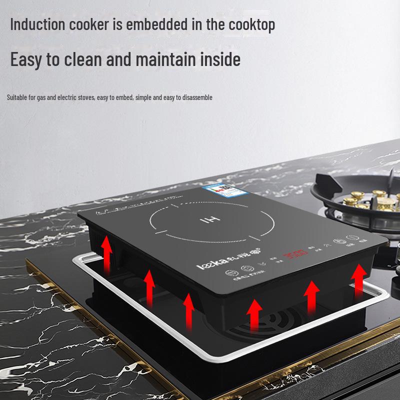 Built-In Single Induction Cooktop: High-Power, 33*28, Gas & Electric Compatible for Apartments