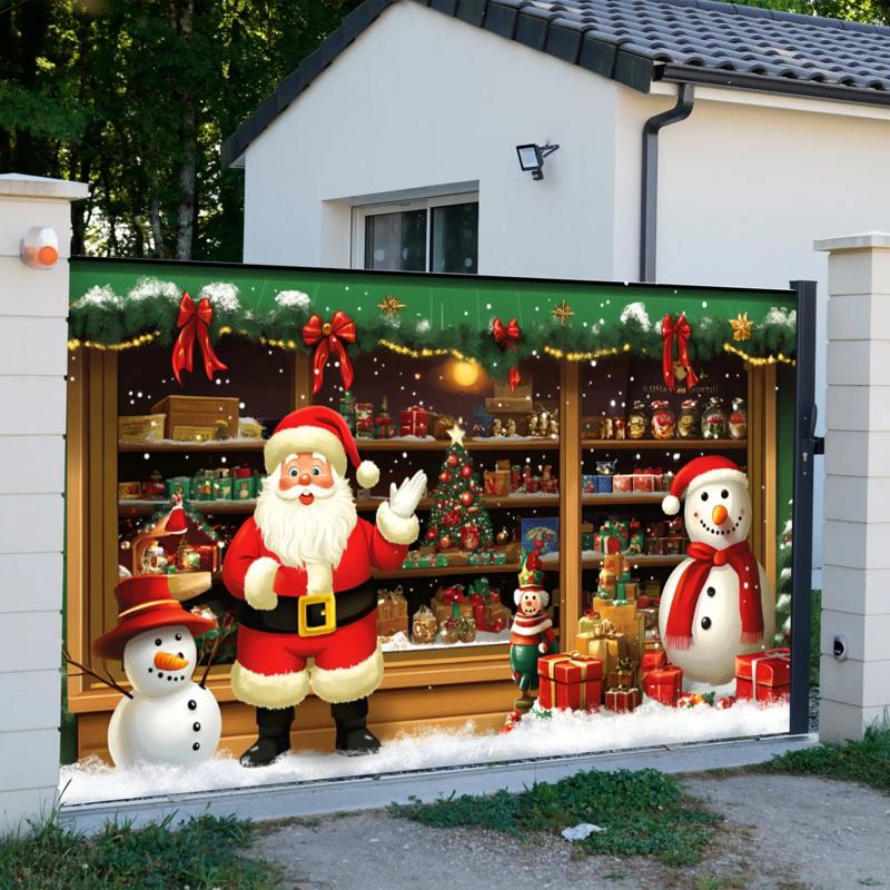 1pc2D plane, Christmas garage door decoration, home and party decoration, no power required wsj
