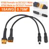 DC 5.5 2.1 2.5mm XT60  Female Male Plug To T Plug Female Male Adapter Connector With 18AWG  Silicone Wire