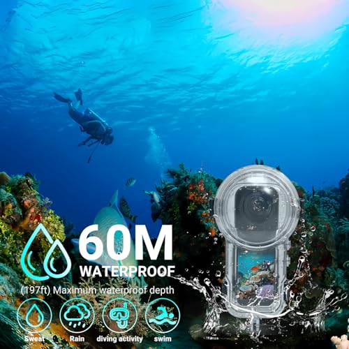 Applicable to Insta360 X5 full invisible diving shell 360 degree full invisible diving shell 60 meters waterproof