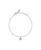 Silver Bracelet With White And Light Blue Zircon LPS05AWV55 For Women