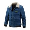 Men's Denim Jacket Autumn and Winter Cotton Jacket Men's Plush Insulation Casual Work Jacket