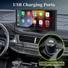 9,3-дюймовая портативная автомагнитола CarPlay Android Auto, мультимедийный видеоплеер, сенсорный экран, камера заднего вида