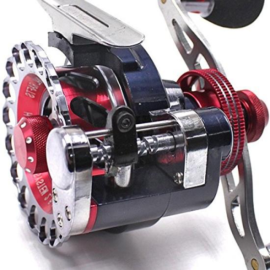 Рыболовная катушка Wellvie Skein Raft Reel Loofah Fishing Horse Mackerel Sardine 10BB Red Single Shaft Reel для катушки Raft Taiko с намотчиком уровня 2.61