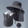Fisherman Hat Summer Sun Hat Men'S Outdoor Mountaineering Hat Fishing Face Covering Wide Brim Sun Hat