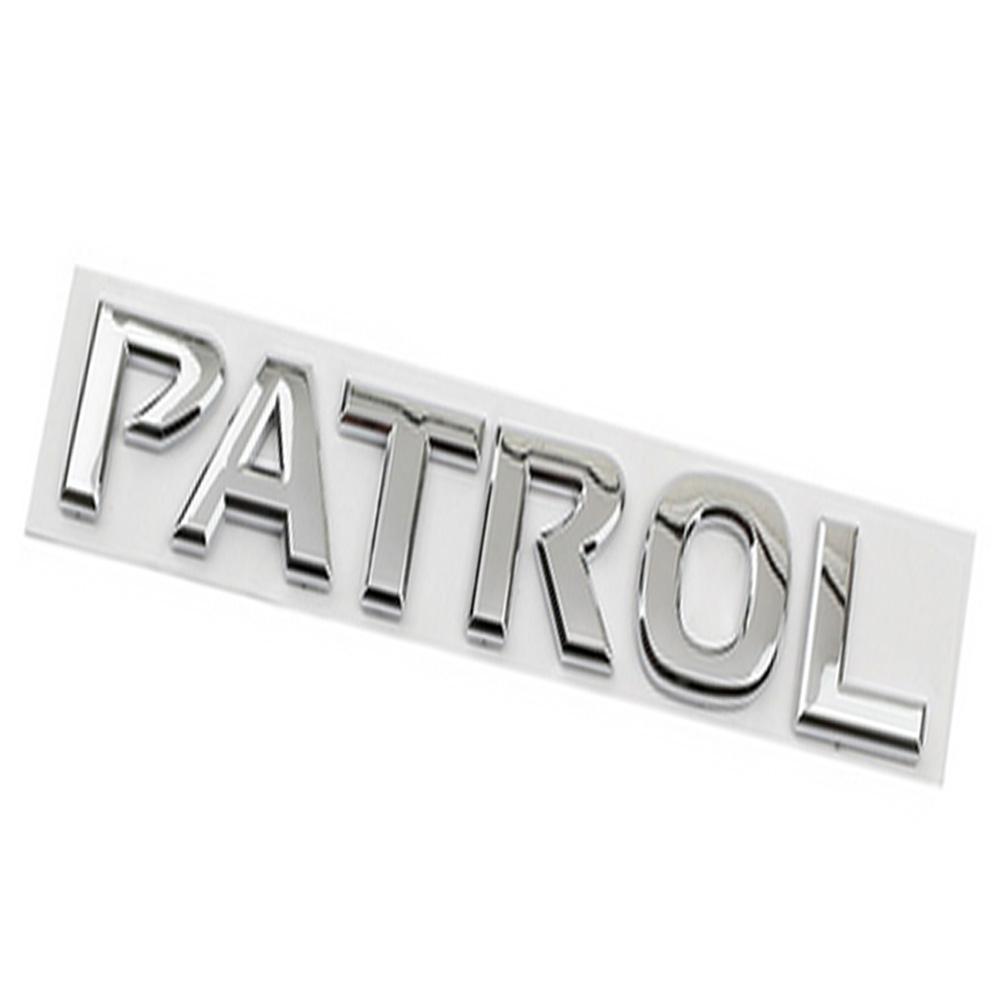 AAWK1 1 Piece Car Trunk ABS Letters Logo Badges Logos compatible compatible for Nissan Patrol Y61 Y62 Y63 Stickers Waterpoof Automovies Accessories