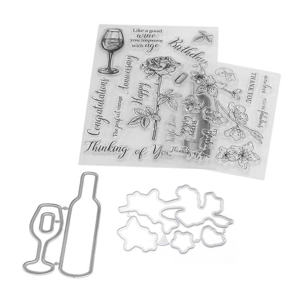 2 набора прозрачных штампов с прозрачным отпечатком, повторяющимся приклеиванием, тиснением, прозрачный штамп для создания открыток, декор